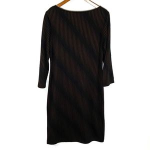 Sharagano Black & Brown Stretchy Fitted Dress